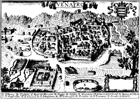 Veduta di Venafro del Pacichelli (1695)