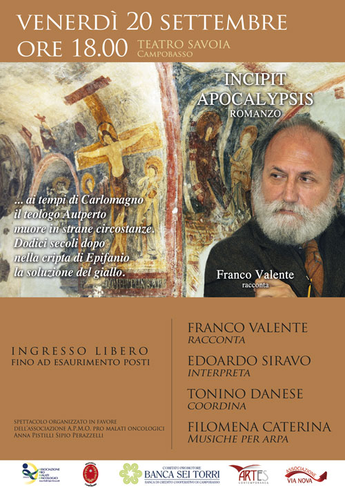 INCIPIT APOCALYPSIS. Pomeriggio apocalittico al Teatro Savoia. Venerdì 20 settembre ore 18,00