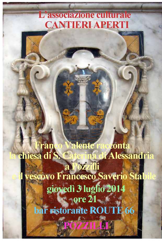 3 luglio a Pozzilli, Franco Valente racconta la chiesa di S. Caterina e il vescovo Francesco Saverio Stabile